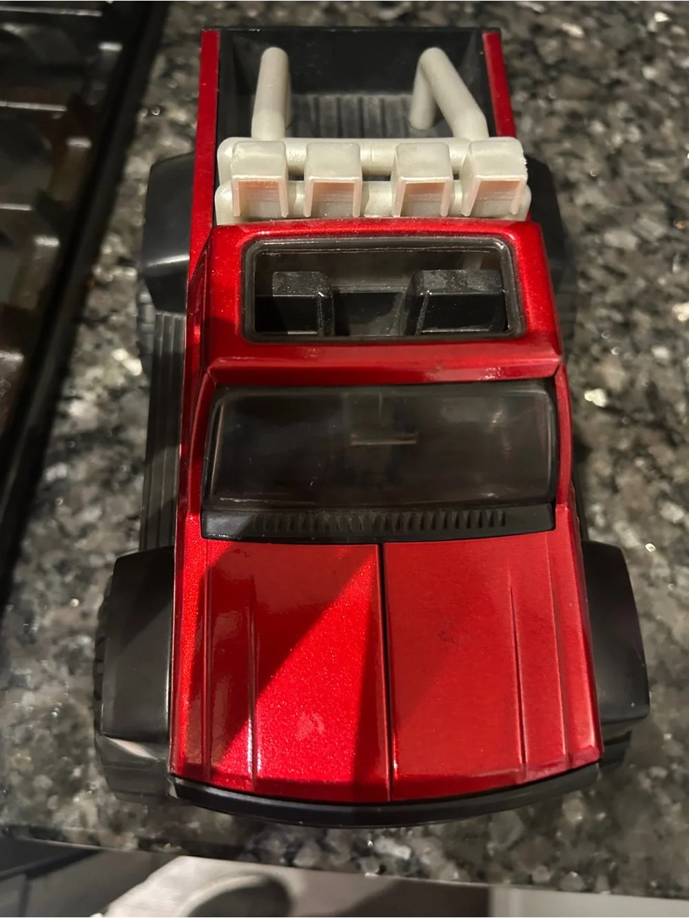 BuddyL Red Kids Monster Truck Toy with White Roll Cage